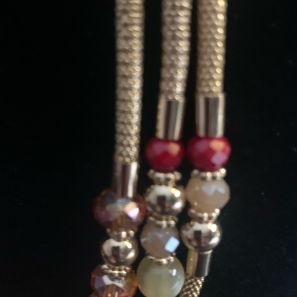 New Macy’s Gold Chain Necklace w/New Neeley Gold Stone Earrings. - Picture 3 of 9